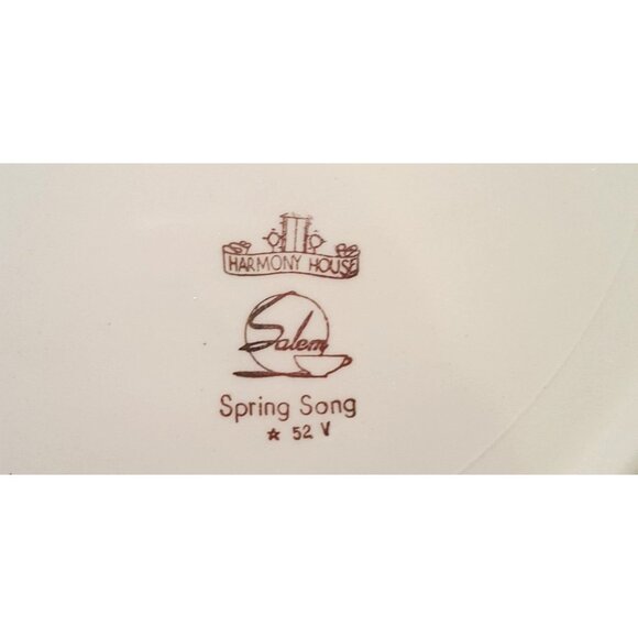 Salem Harmony House Platter Plate Spring Song Vintage 50's Floral Iris 10.5x11.5 - Picture 4 of 5